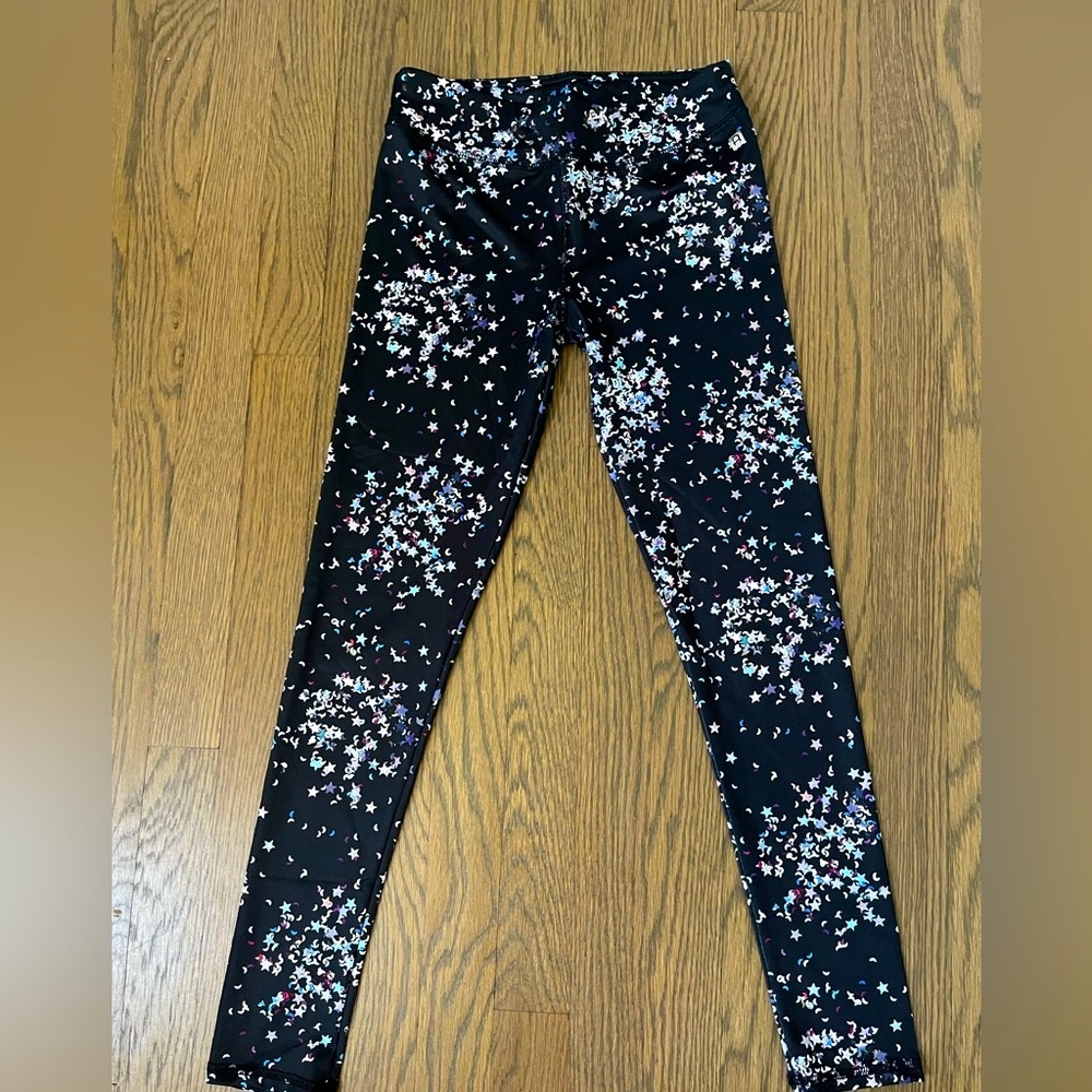 Rockets of Awesome Star Confetti Leggins Size 12 Girls.